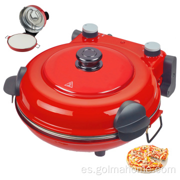 220V Casa barata 12 pulgadas Control de temporizador mecánico Horno de pizza redondo Fabricante de sartenes